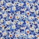 Flowers in hues of blue